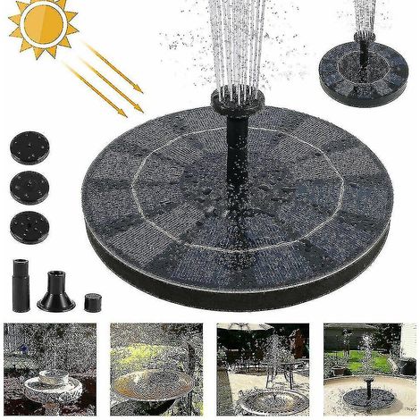 Fontaine à eau flottante à énergie solaire de 1,4 W pour la décoration de la maison et du jardin (1/2)