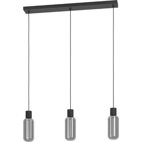 Lampe suspendue 3 lumières Majone noir - 901005