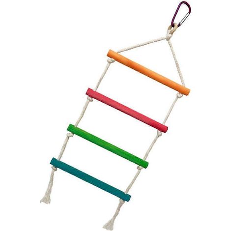 Perchoir interactif pour oiseaux, perchoir d'entraînement avec crochet métallique (1/4)