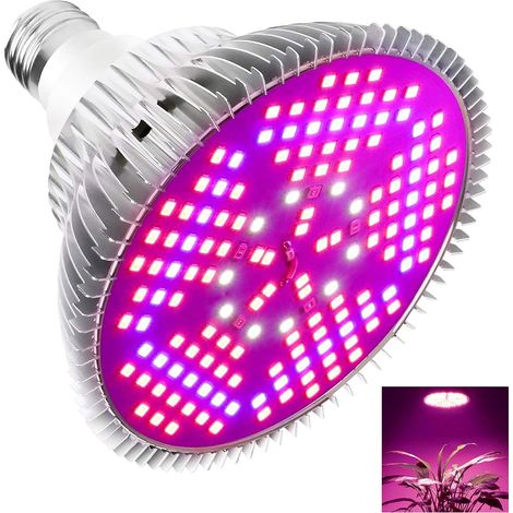 [JAMAIS UTILISÉ]Lumière de croissance, lumière de croissance à spectre complet, 100W LED E27 lumière de croissance pour plantes à fleurs et légumes en intérieur/serre/jardin (1/5)