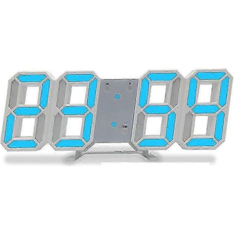 Réveil intelligent multifonctionnel avec affichage LED, température de couleur multicolore 3D Minolta... lumière noire et orange (1/5)