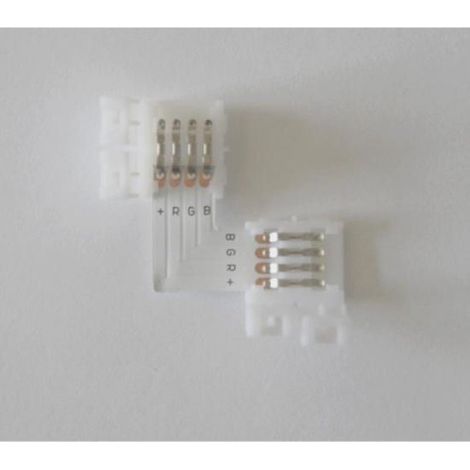 Connecteur pour Ruban LED 10mm RGB en L - SILAMP (1/2)