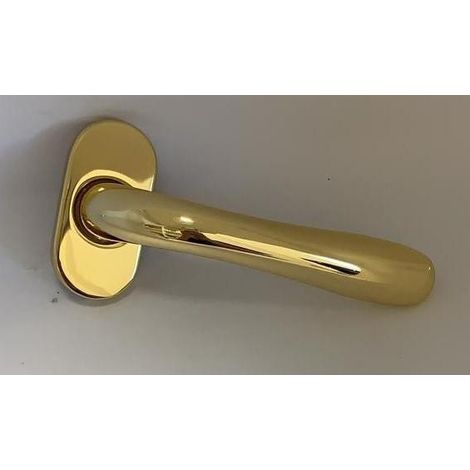 Mezza Maniglia Serie Amalfi Base Ovale Impugnatura Destra Colore Oro Lucido