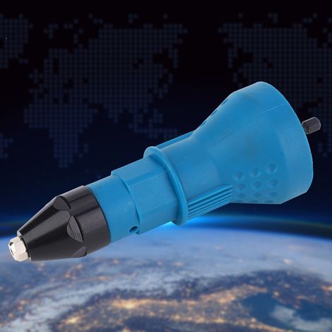 Adaptateur pour pistolet à riveter électrique, kit d'outils pour perceuse électrique, bleu (1/5)