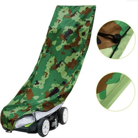 Housse de tondeuse à gazon imperméable à l’eau Housses de tondeuse à pousser, camouflage, 25x76x44 pouces (1/4)