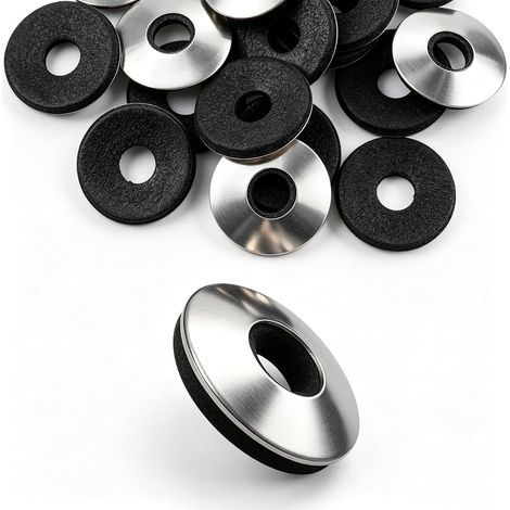20 Pièces Rondelles d'étanchéité EPDM en Acier Inoxydable M8 x 22 mm, Rondelles Metal avec Joint Caoutchouc, Rondelles d'étanchéité EPDM pour Vis Autotaraudeuses et Fixations Métalliques (1/5)