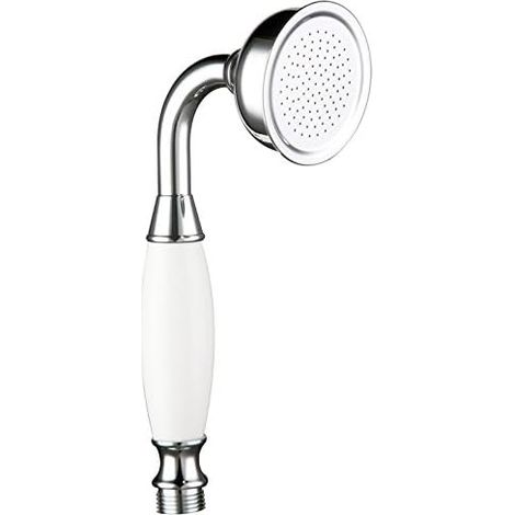 Handbrause aus Messing, traditioneller viktorianischer Stil, poliertes Chrom. – AquaForge