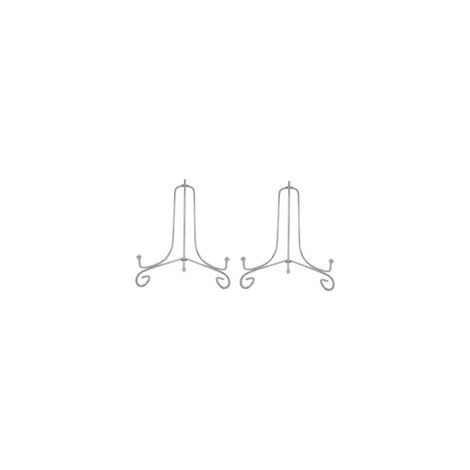 Lot de 2 Argenté Métal chevalets Porte Assiette Présentoirs Décoratifs en pour Photo, Cadres pour Image, Livres de Cuisine, Assiettes décoratives, Tableaux et pièces d’Art,6 Pouces (1/2)