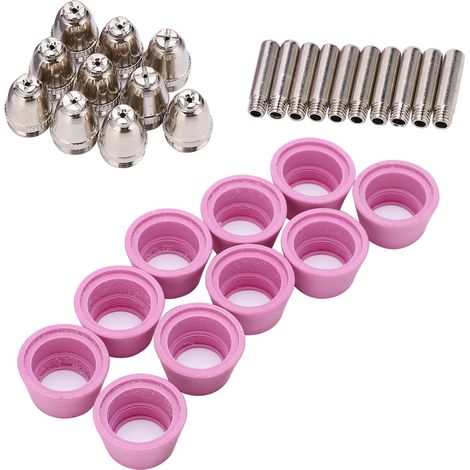 Kit Consommables Torche de Coupe Plasma AG60/SG55 - 35 Pièces Électrodes, Buses Céramique, Embouts de Contact (1/5)