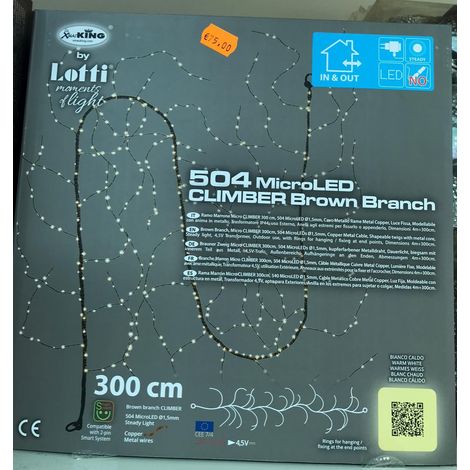 LOTTI 504 MicroLED Climber Brown Branch
