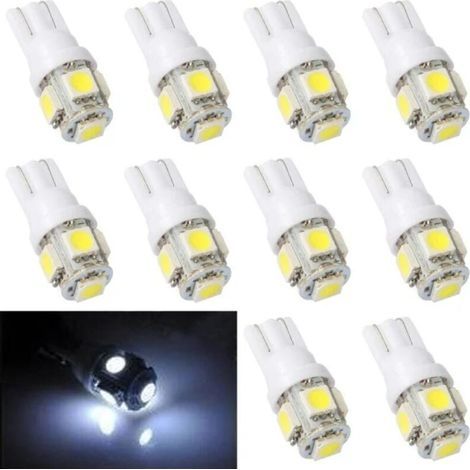10er-Pack - Weiße T10 W5W LED-Autoleuchte (1/4)