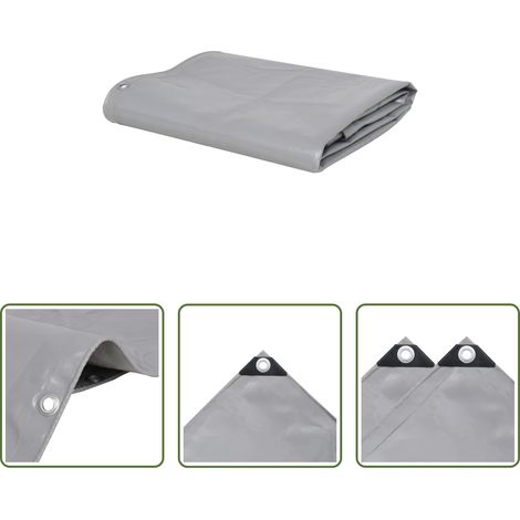 Bâche anti-UV - Bâche 650 g / m² 3,5 x 5 m Gris (1/5)
