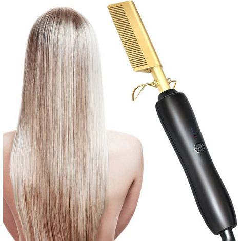 Piastra per capelli lisci pettine lisciante riscaldamento elettrico 48W