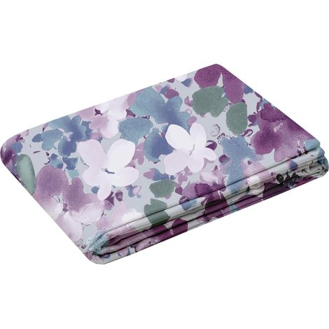 Housse de Couette Taille 260x240 cm Percale de Coton 100% Coton Parme Rose Modèle Pervenche Linge de lit Lit Double 2 Personnes Classique Fleurs (1/5)
