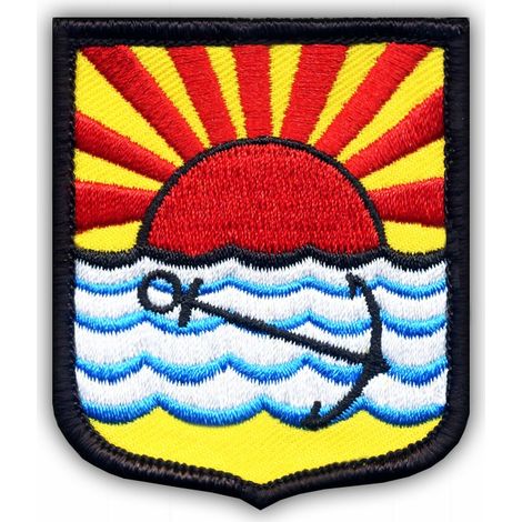 Parche con el escudo de armas de la ciudad de Miedzyzdroje (pequeño) - Reverso magnético - Parche/Insignia/Emblema bordado