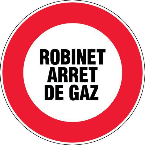 Panneau Robinet arret gaz - Rigide Ø180mm - 4042206