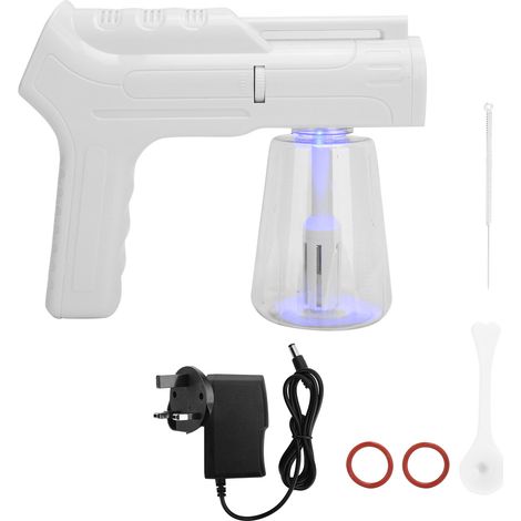 Pulvérisateur sans fil rechargeable à lumière bleue, brumisateur nanométrique de nettoyage (450ml) – Prise UK 100-240V (1/5)