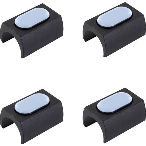 Lot de 4 embouts de pieds de chaise en plastique 16-17mm – Patins en téflon PTFE rectangulaires – Protection des sols parquets (1/5)