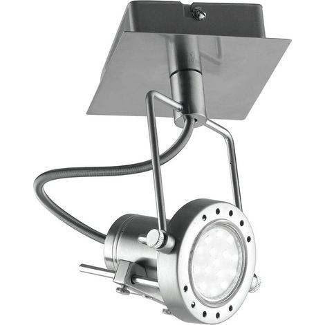 "Spot TECHNO in metallo nichel con una lampadina inclusa" (1/2)