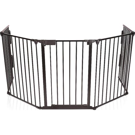Haloyo® 5 tlg Kaminschutzgitter,Kaminschutzgitter,Treppenschutzgitter,Raumteiler,310 x 2.5 x 75cm,Schwarz (1/5)