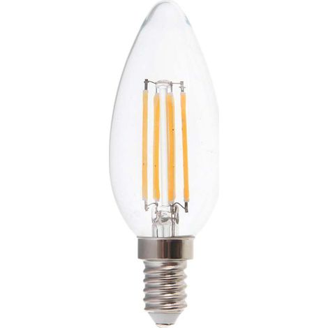 V-TAC E14 4W LED-Glühbirne, Kerzenfilament, 3-stufig dimmbar, Warmweiß