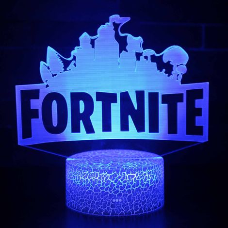 Lampe de Chevet Fortnite LED 3D Illusion Tactile pour Chambre, Veilleuse Animée Multicolore avec Télécommande, Déco Maison - 1 (1/4)