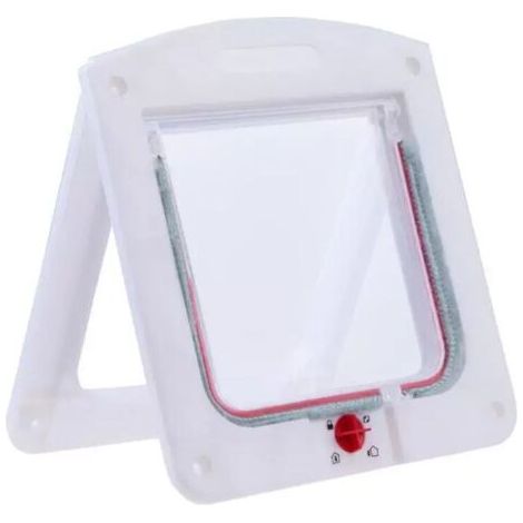 Chatière pour chats et petits chiens, avec une porte équipée de puce et offrant 4 voies verrouillables, Facile à installer et à utiliser(24CM20CM3CM) (1/4)