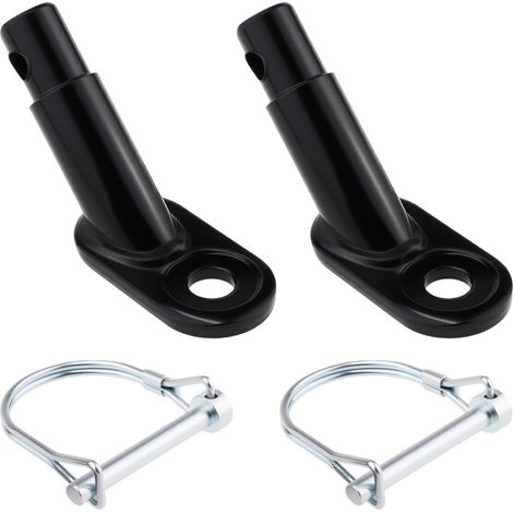 Enganche para remolque de bicicleta, 2 adaptadores para remolque de perro, kit universal negro con pasador de seguridad, para enganche de remolque de bicicleta infantil