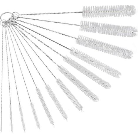 Spazzole per la pulizia, set di 13 spazzole per cannucce, spazzola per bottiglie in nylon lunga 21 cm, spazzola per termosifoni, spazzola per la pulizia delle cannucce, piccola spazzola per la pulizia (1/5)