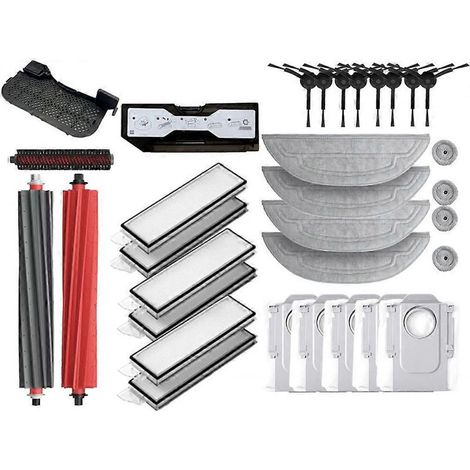 Ensemble de pièces de rechange remplaçables pour aspirateur robot Roborock S8 MaxV Ultra : balai, sac, brosse latérale, filtre et autres accessoires. (1/5)