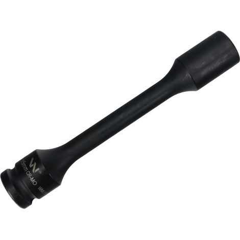Vaso de impacto de 1/2", hexagonal delgado y muy largo, fabricado en acero CrMo de 15 mm, longitud 150 mm, utilizado en mecánica para llaves de impacto, Waryński (1/2)