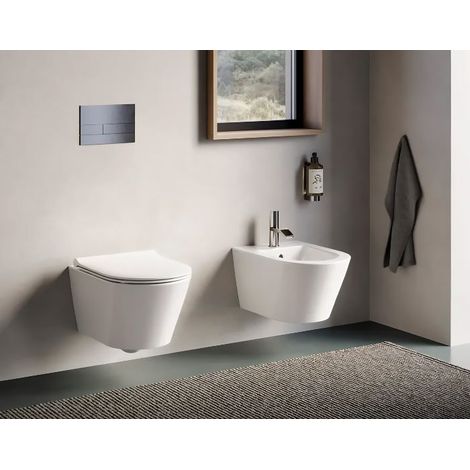 Sanitari Zero 50 Sospesi 50x35 cm Silentech con Copriwater Up-Fix (1/5)