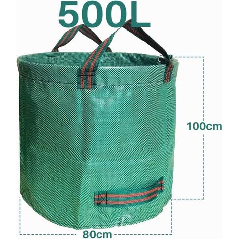 Sac à déchets de jardin 500L x 2 sacs réutilisables robustes (1/5)