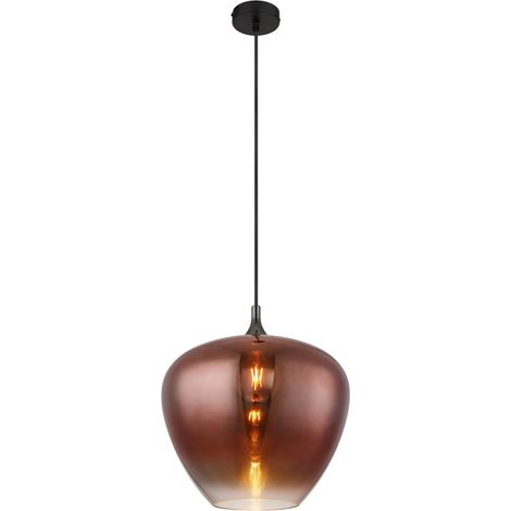 Globo - lámpara colgante - MAXY - rojo - vidrio - Ø 40cm - E27 -