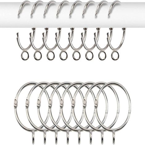 Crochets de rideau de douche de style romain de 1,57 pouce (10 pièces) (1/5)
