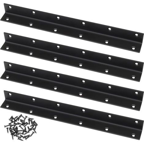 L-förmiger Eckverbinder, 4er-Pack, 90-Grad-Lochwinkel, Hochleistungsverstärkung für Holz, für Verstärkungen, Reparaturen, Tische, Schränke, Möbel - (201x25x25mm) (1/5)
