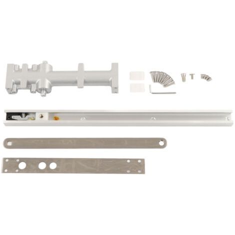 Ferme-Porte Commercial, Vitesse de Fermeture Réglable Ferme-Porte Hydraulique Silencieux avec Poulie et Feuille de Fixation Ferme-Porte Résidentiel en Fonte D'aluminium Intégré sans Soudure (1/5)