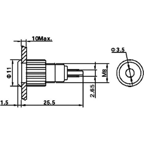 Voyant de signalisation LED 149491 bleu 24 V/DC, 24 V/AC 15 mA 1 pc(s) (1/3)