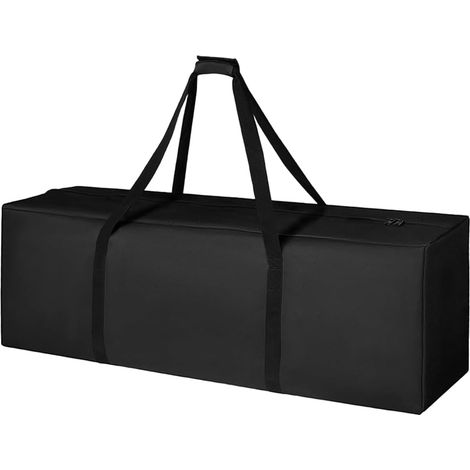 Sac de rangement pliable de grande capacité résistant à l'eau pour déménagement, gym, université, dortoir, noir (114 x 30 x 33 cm) (1/5)