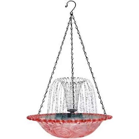 Fontaine-bain d'oiseaux Rose Grishay, nouvelle fontaine d'extérieur solaire avec mangeoire à oiseaux (2025) (1/4)