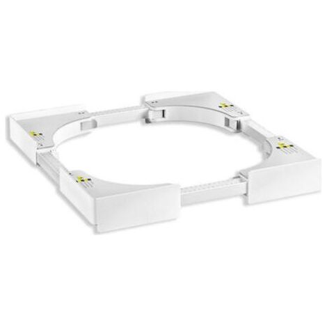 Kit de Superposition Universel, Support de Connexion Lave-Linge Sèche-Linge, Kit D’empilage pour Laver avec Sangles à Cliquetinge, taille réglable (49.5-72cm) blanc (1/4)