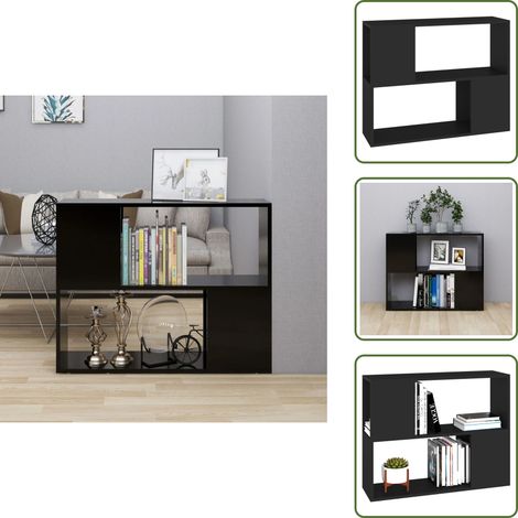 Armadio con vano a giorno - vidaXL Mobile TV Nero 80x24x63 cm in Truciolato - Mobile TV Decorativo