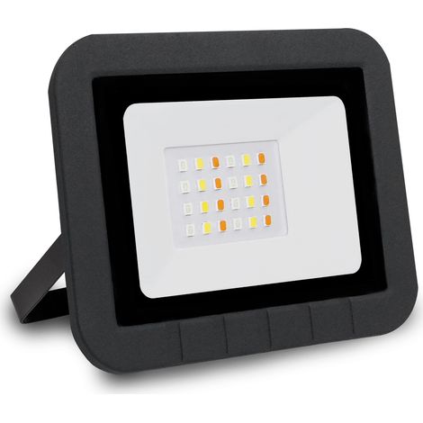Proyector led aluminio negro matel rgb ip65 20w (1/2)