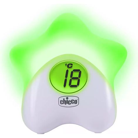 [NEUWERTIG] B-Ware Chicco Nachtlicht Thermometer Stern Babylicht Temperaturanzeige Usb Kabel