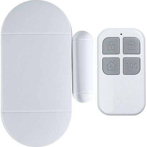 Door and window alarm, alarm with 130dB siren, 1 remote control, easy to install, wireless home alarm (1/5)