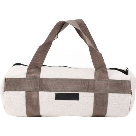 Sac fourre-tout à outils en toile robuste pour électricien, matériel de jardin, transport portatif de grande capacité, stockage rond L 15 pouces
