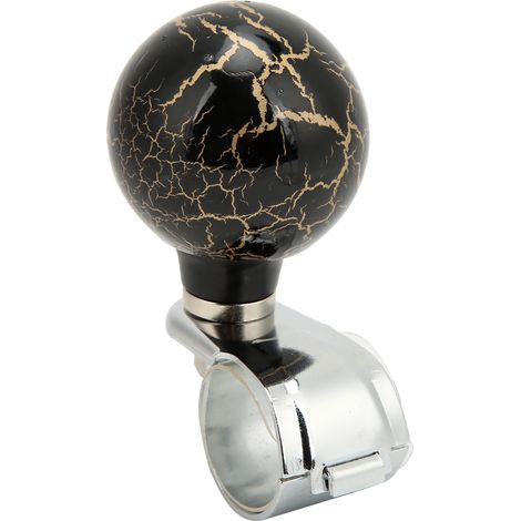 Volant Bille Rotative Aide Conduite Boule Tonnerre Noir pour Voiture Camion Tracteur Bateau Accessoire Manœuvre (1/5)