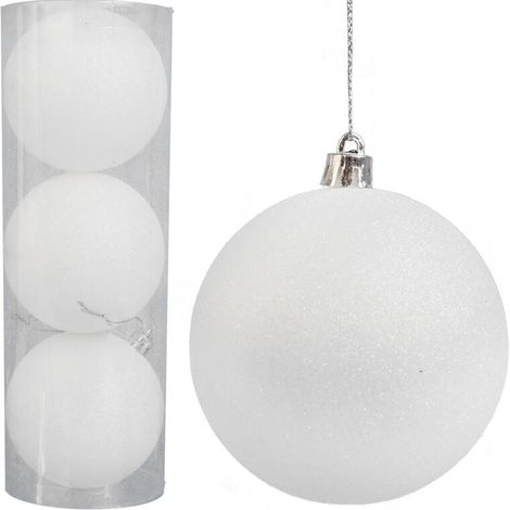 Set di 3 palline iridescenti a forma di fiocco di neve, 8 cm (1/4)