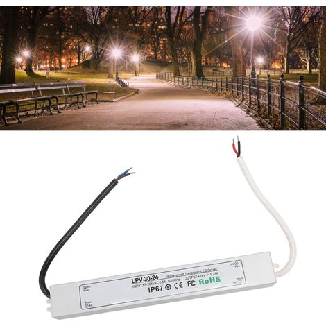 Alimentation à découpage étanche IP67 pour rubans LED 24 V, caissons lumineux, spots encastrés de surveillance, projecteurs muraux, driver LED 85-264VLPV-30W-24V 1,25 A (1/5)