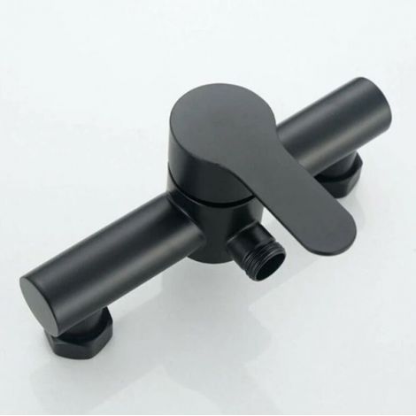 Robinet de douche de baignoire noir en acier inoxydable salle de bain baignoire douche robinet pommeau de douche mitigeur mural,Starlight